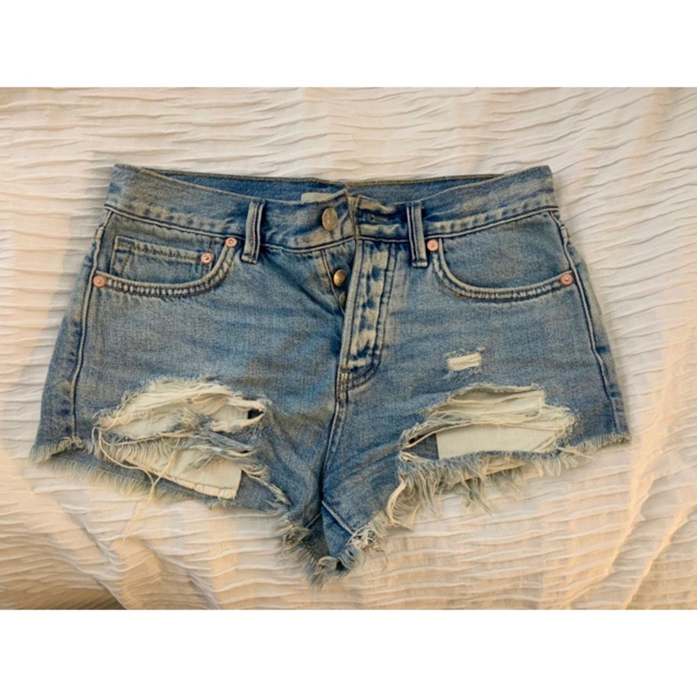 Free People Loving Good Vibrations Cutoffs